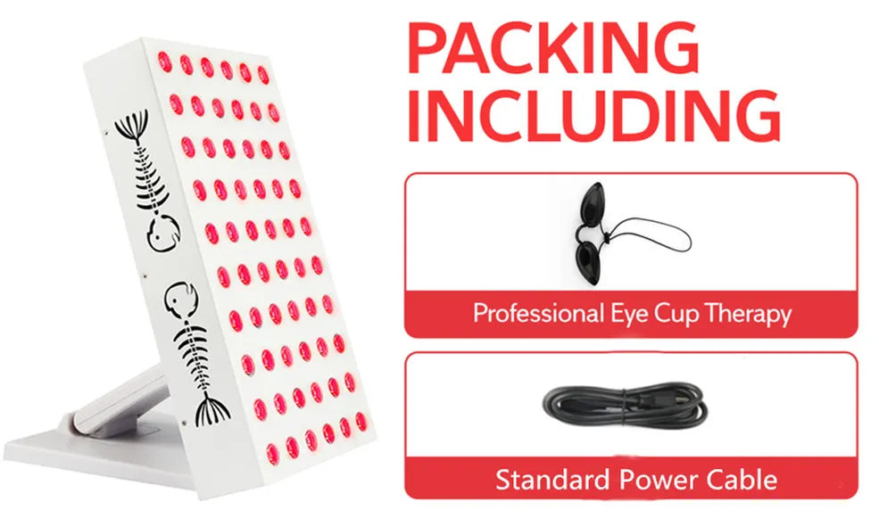 Red Light Therapy Panel 660nm Red & 850nm Infrared LED Device for Skin Anti-Aging and Muscle Recovery